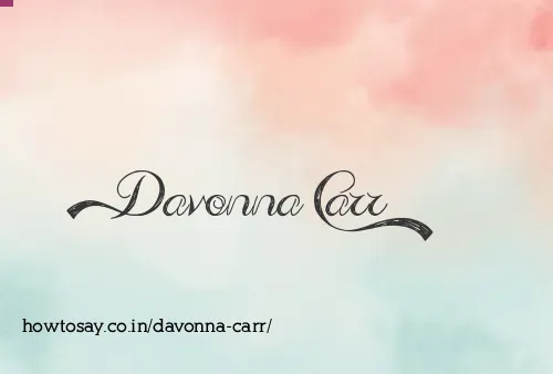 Davonna Carr