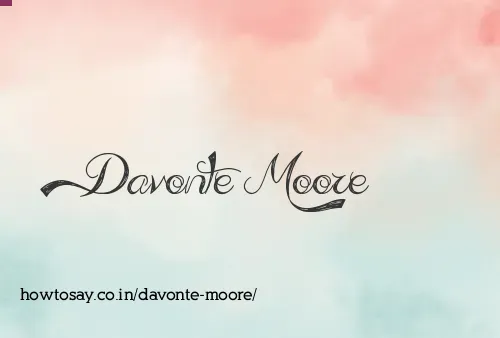 Davonte Moore