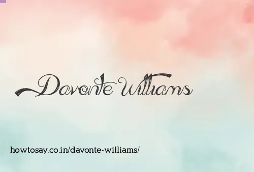 Davonte Williams