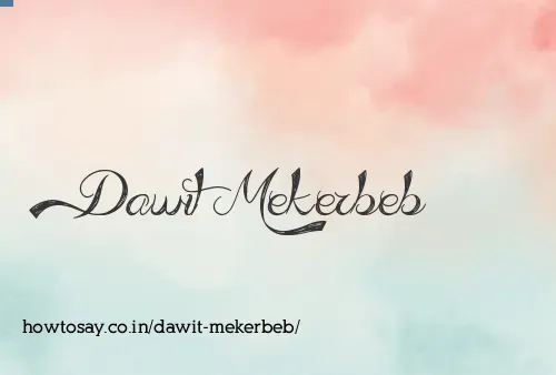 Dawit Mekerbeb