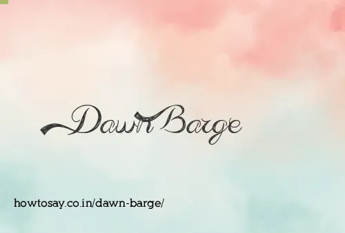 Dawn Barge