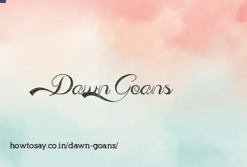 Dawn Goans