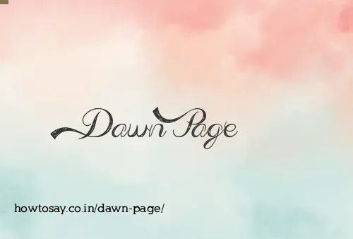 Dawn Page