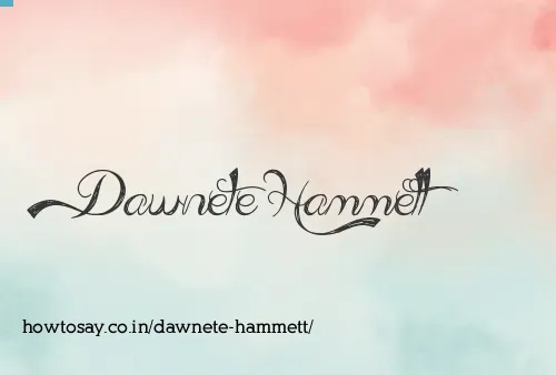 Dawnete Hammett