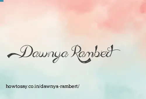 Dawnya Rambert