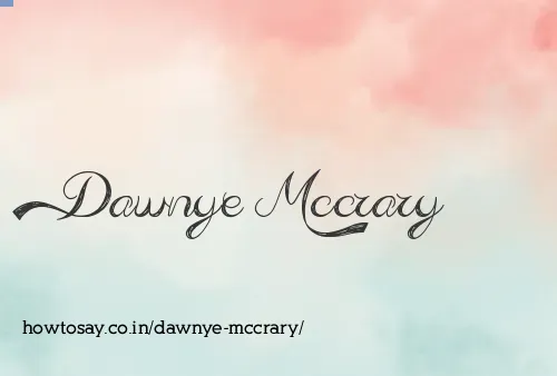 Dawnye Mccrary