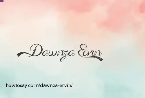 Dawnza Ervin