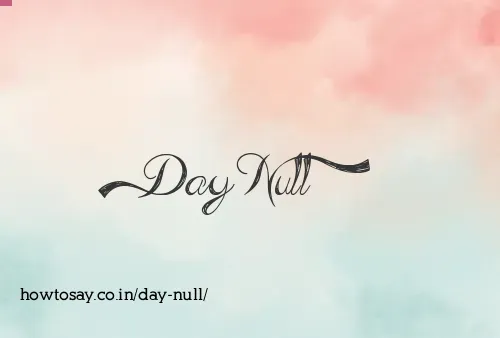 Day Null