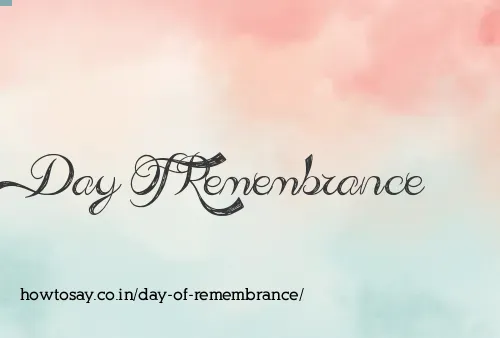 Day Of Remembrance