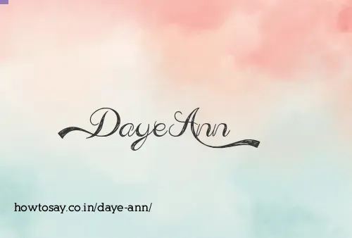 Daye Ann