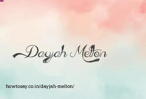 Dayjah Melton