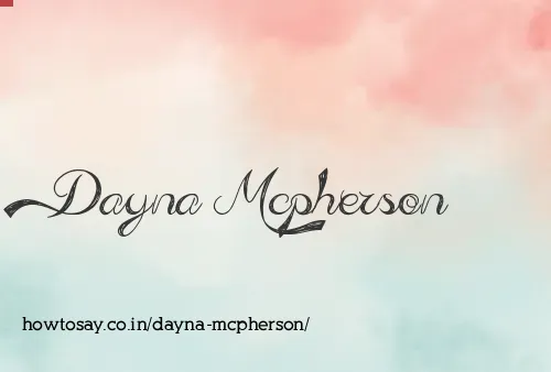Dayna Mcpherson