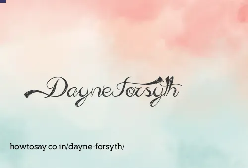 Dayne Forsyth