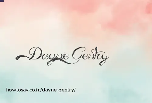 Dayne Gentry