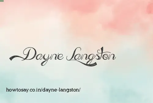 Dayne Langston