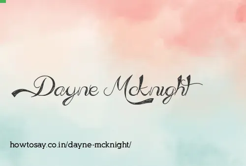 Dayne Mcknight