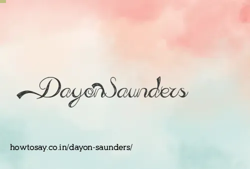 Dayon Saunders