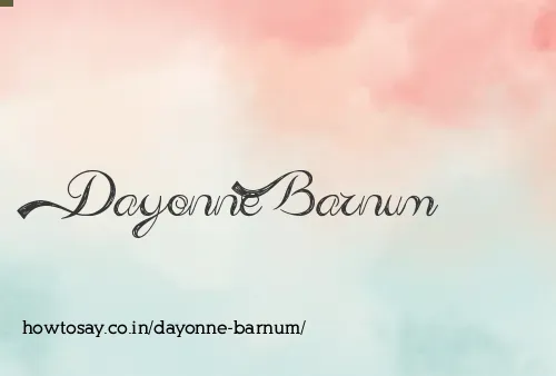 Dayonne Barnum