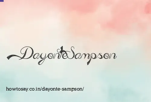 Dayonte Sampson