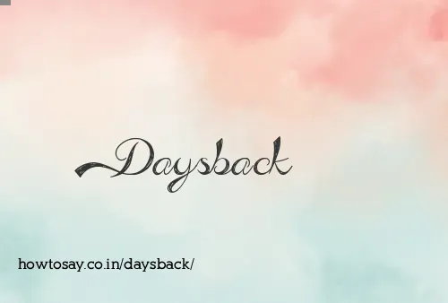 Daysback