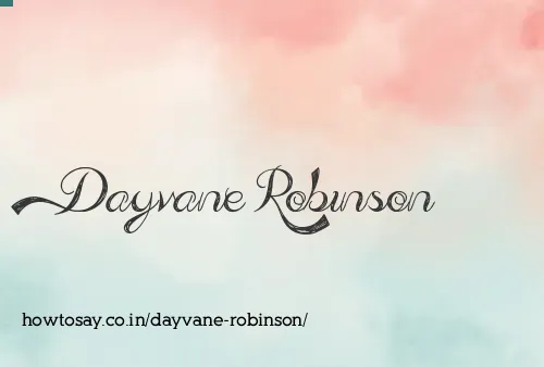 Dayvane Robinson