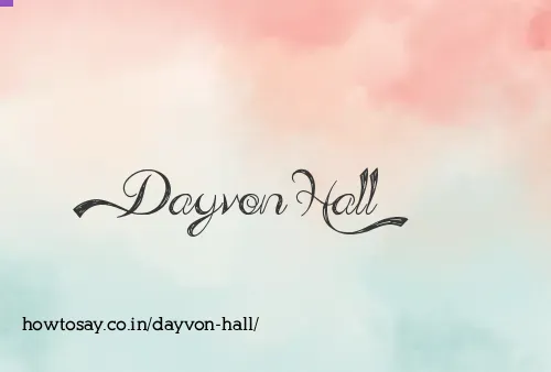 Dayvon Hall