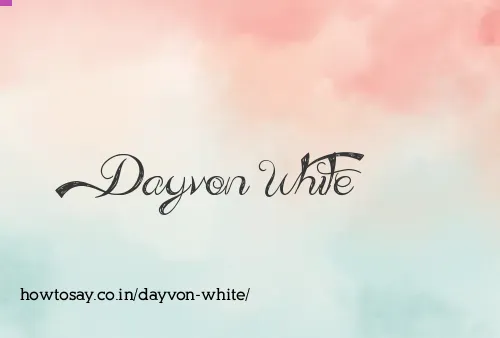 Dayvon White
