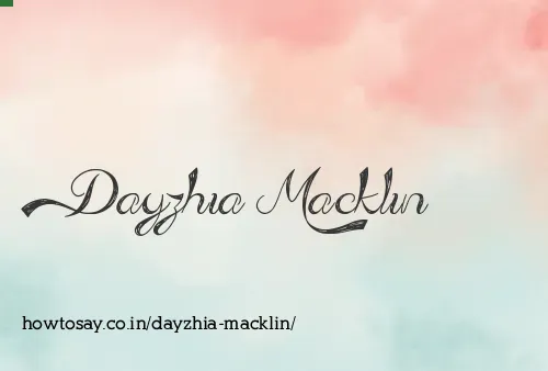 Dayzhia Macklin
