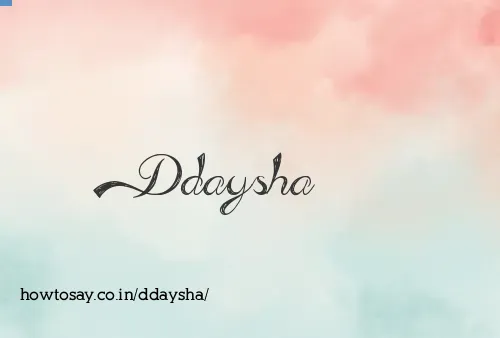 Ddaysha