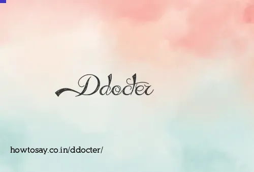 Ddocter