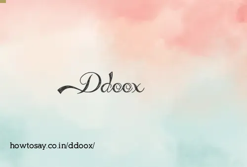 Ddoox