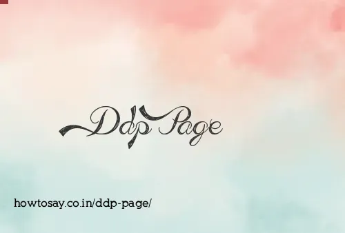 Ddp Page