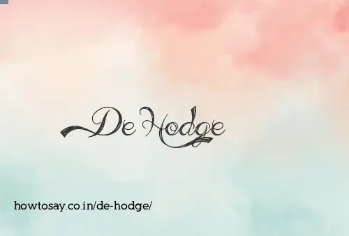 De Hodge