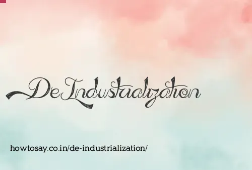 De Industrialization