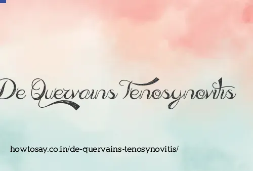 De Quervains Tenosynovitis
