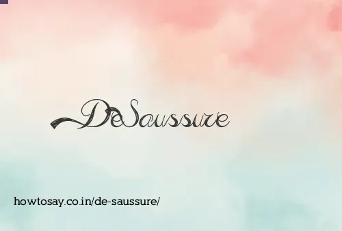 De Saussure