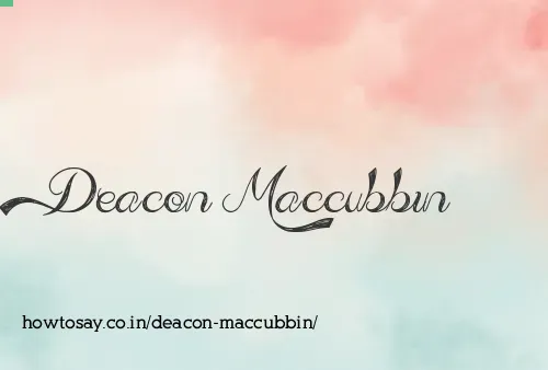Deacon Maccubbin