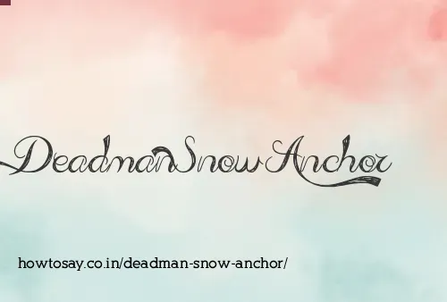 Deadman Snow Anchor