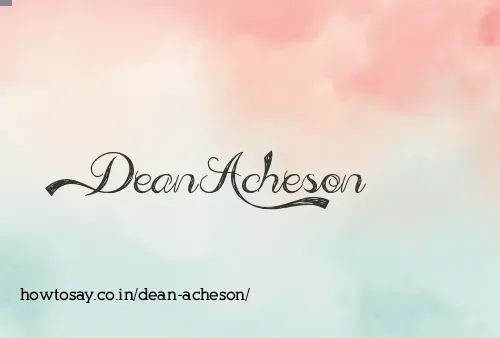 Dean Acheson
