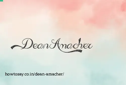 Dean Amacher