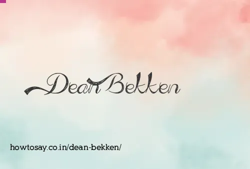 Dean Bekken