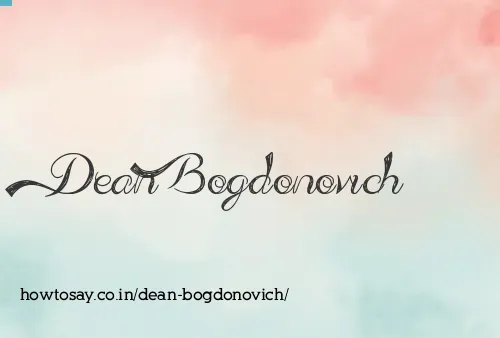 Dean Bogdonovich