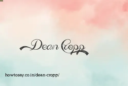 Dean Cropp