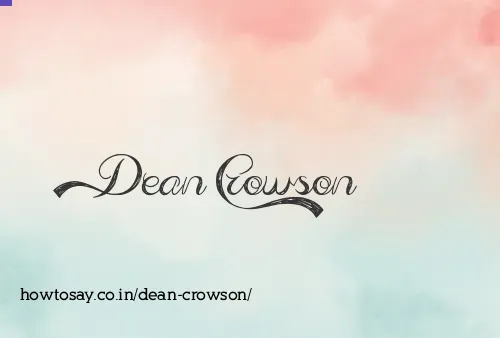 Dean Crowson