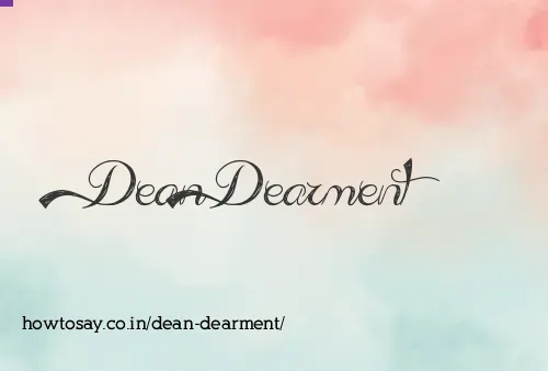 Dean Dearment