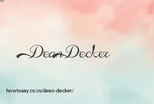 Dean Decker