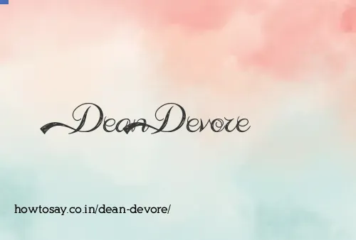 Dean Devore