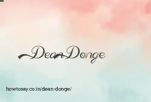 Dean Donge
