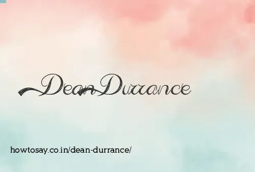 Dean Durrance