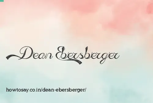 Dean Ebersberger